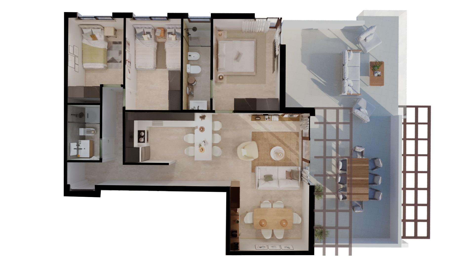 Appartement te koop in Vera | 3 slaapkamers H9133