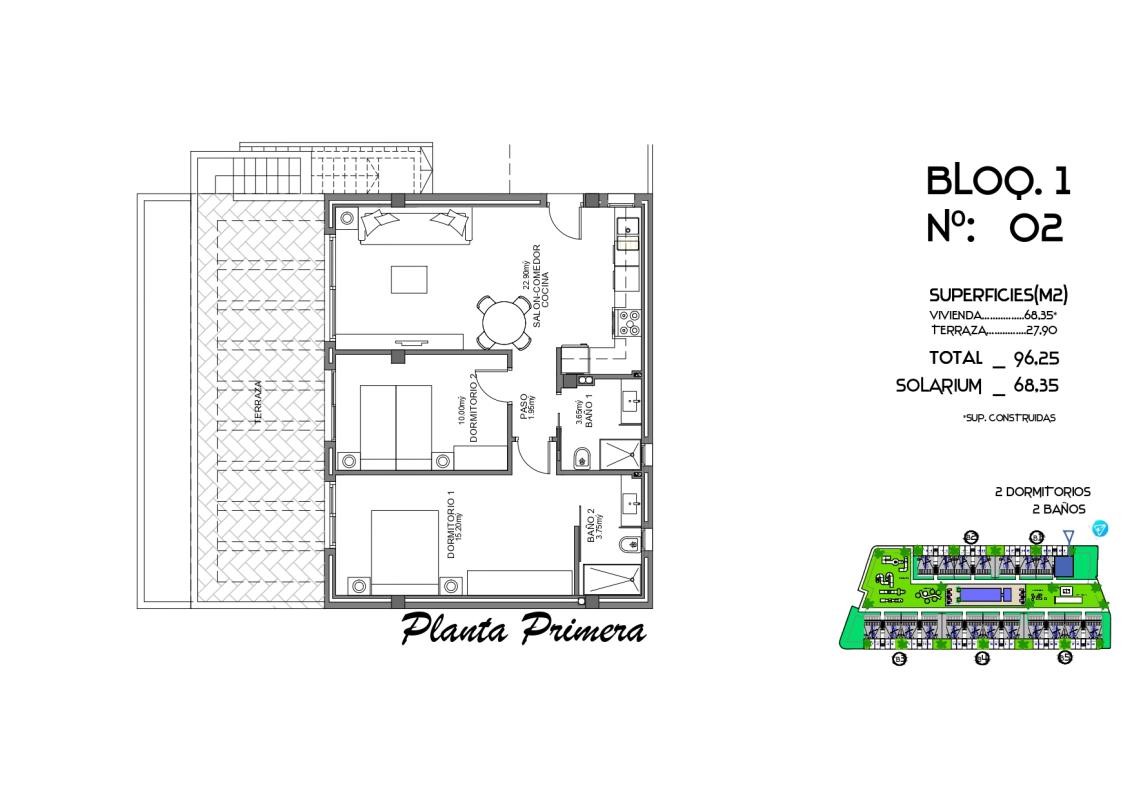 bungalow te koop in Algorfa | 2 slaapkamers H358615