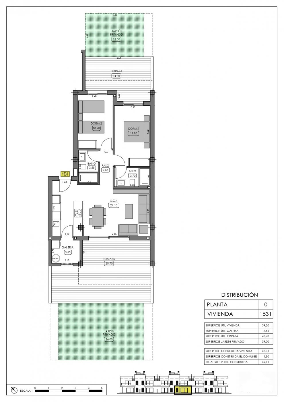 Bungalow te koop in Algorfa | 2 slaapkamers H5974