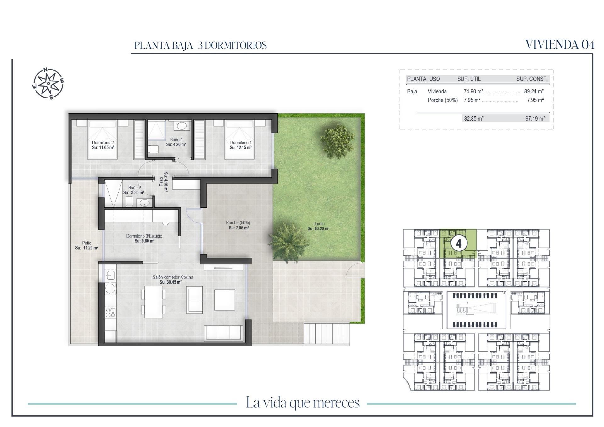 Bungalow te koop in Alhama De Murcia | 3 slaapkamers H8981