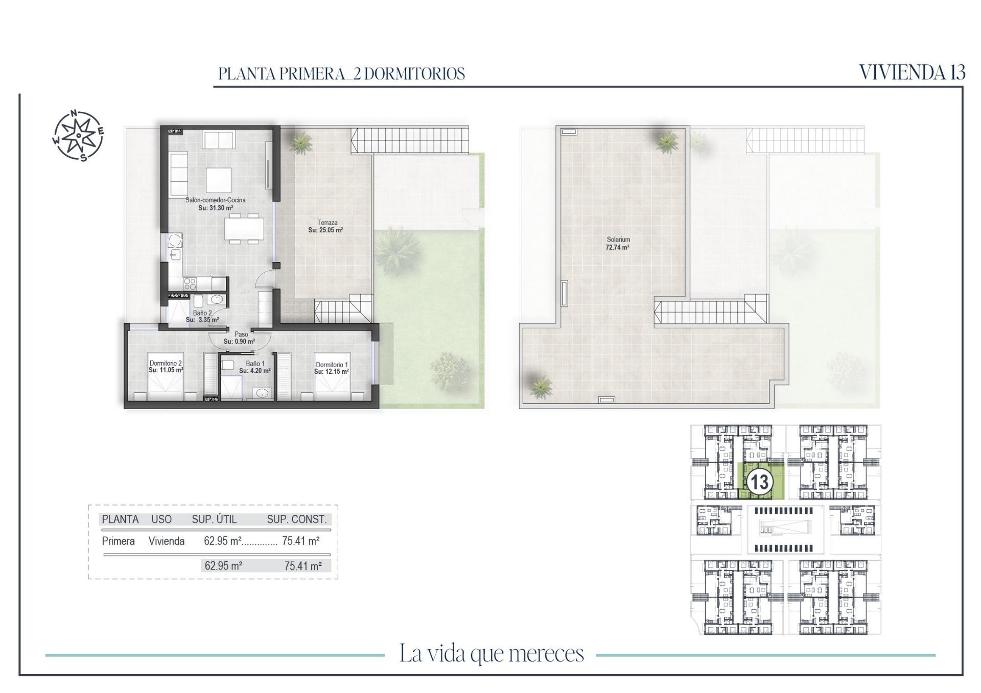 Bungalow te koop in Alhama De Murcia | 2 slaapkamers H8982