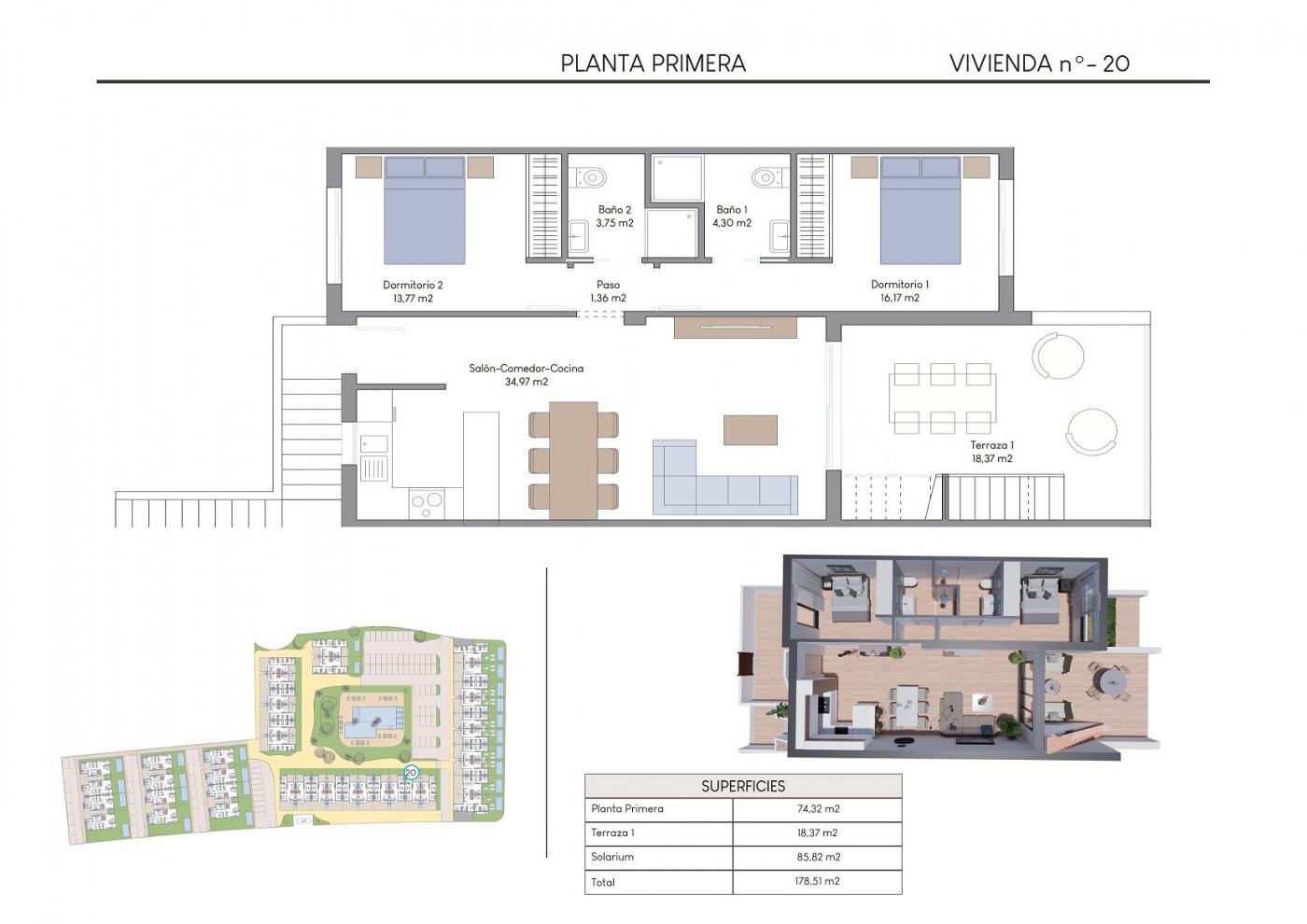 Bungalow te koop in Finestrat | 2 slaapkamers H6867