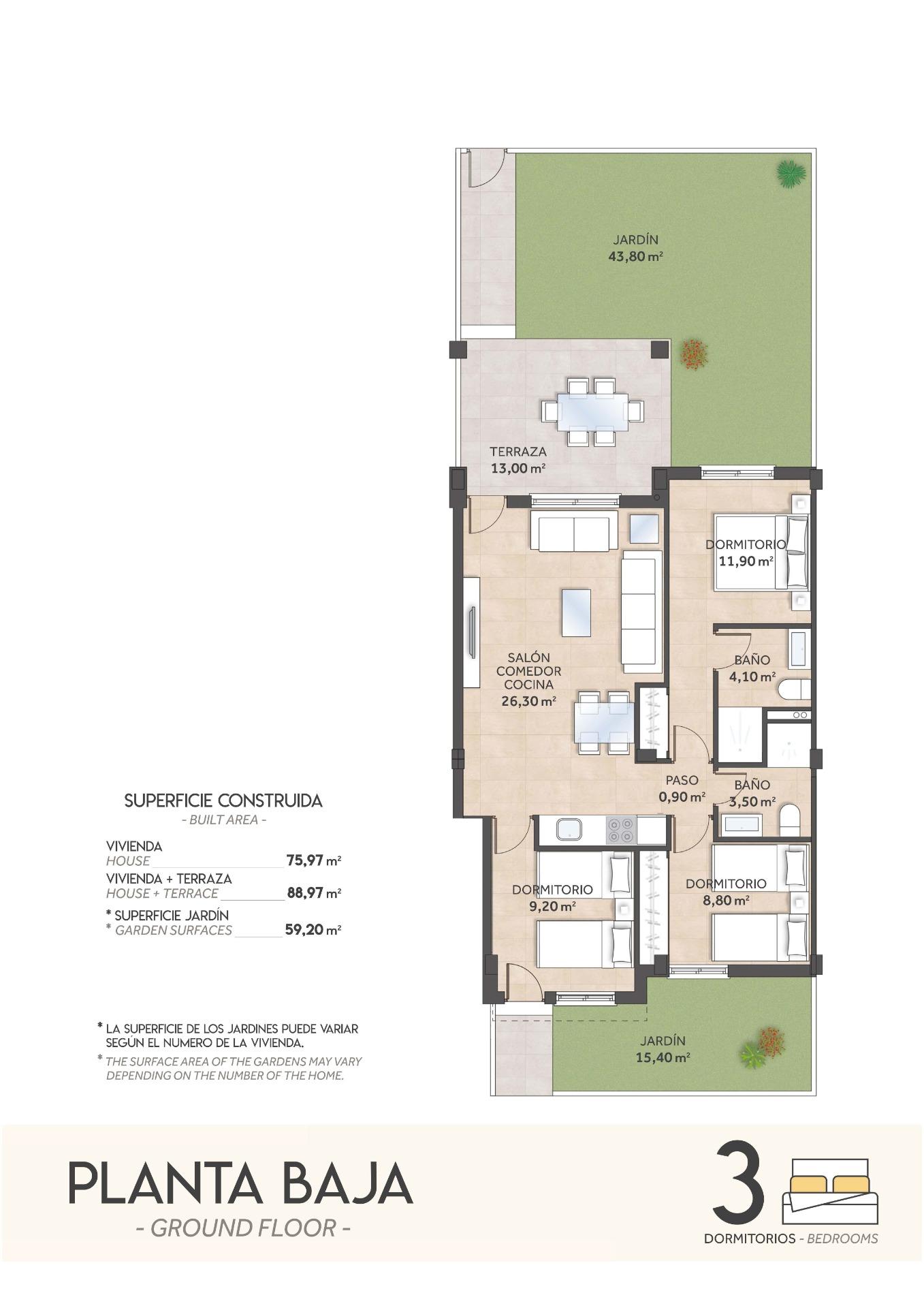Bungalow te koop in San Miguel de Salinas | 3 slaapkamers H9140