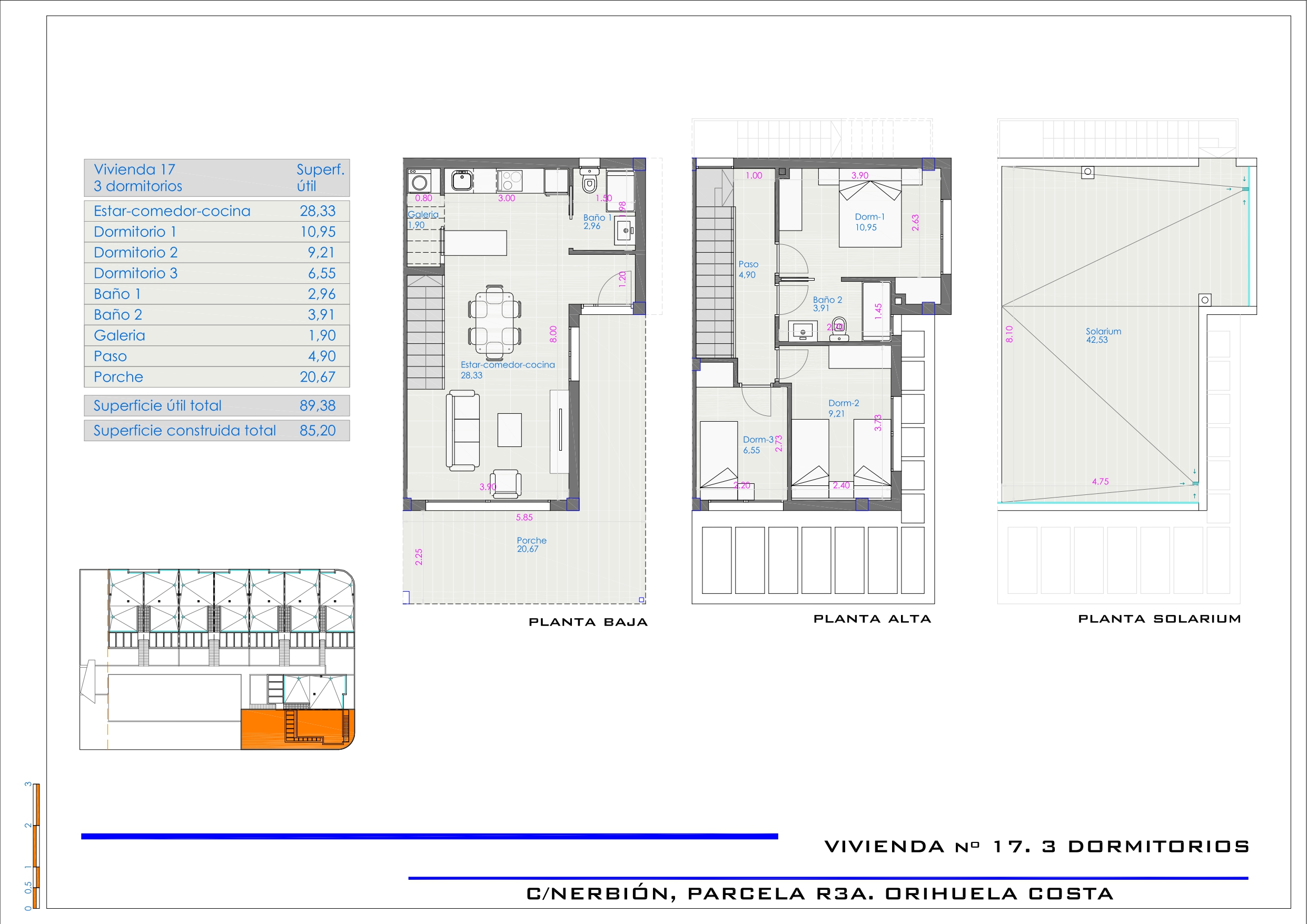Duplexes te koop in Orihuela | 3 slaapkamers H67045