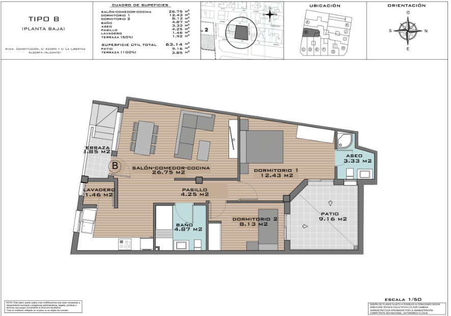 Flats te koop in Algorfa | 2 slaapkamers H66867