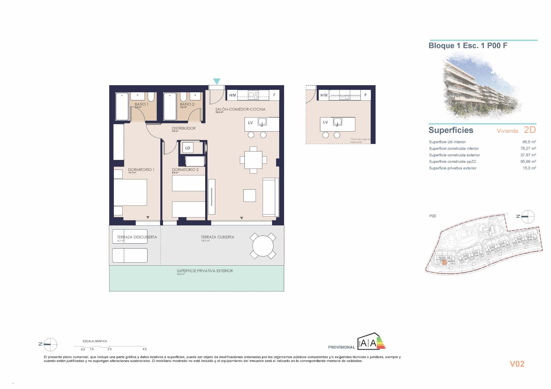 Ground floor apartment te koop in Denia | 2 slaapkamers H1053