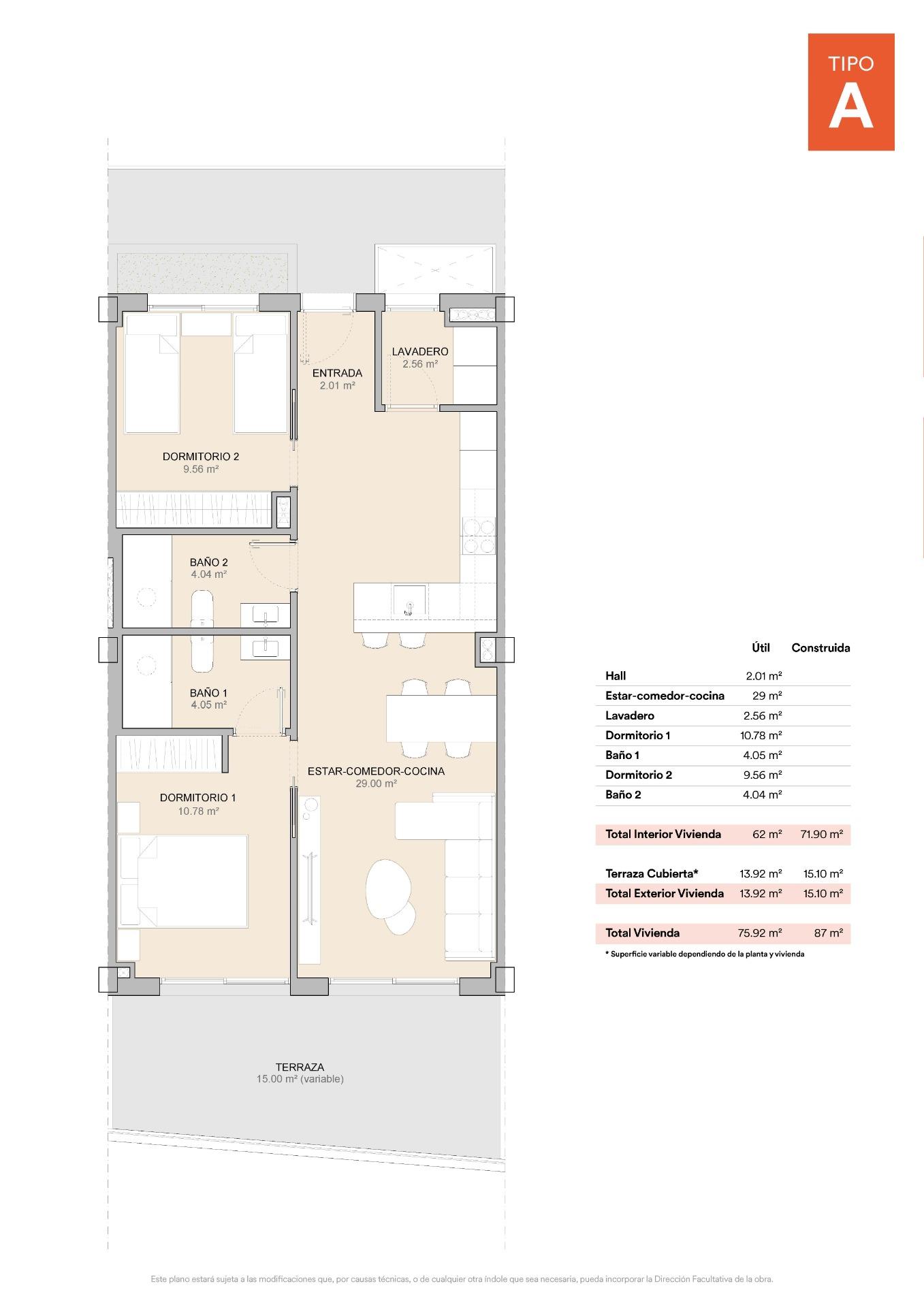 Ground floor apartment te koop in la Nucia | 2 slaapkamers H1110