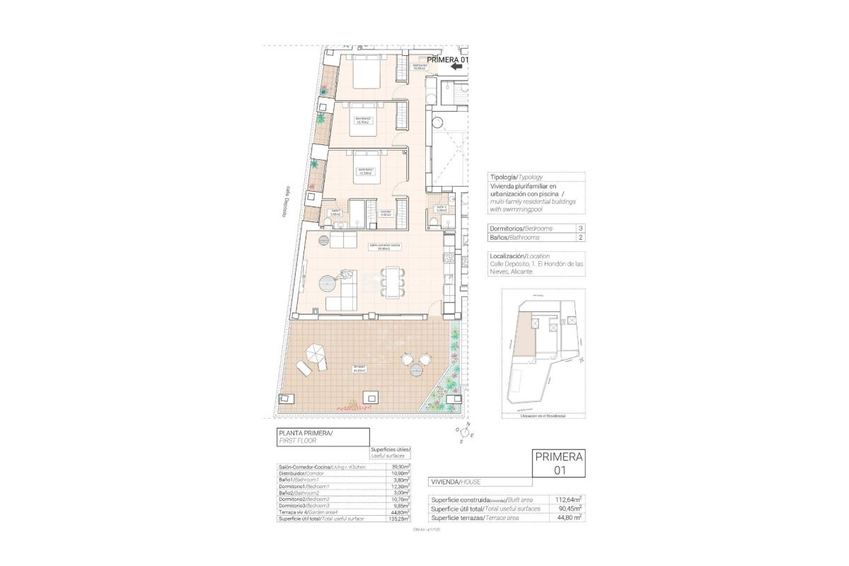 Ground floors te koop in Hondón de las Nieves | 3 slaapkamers H386546