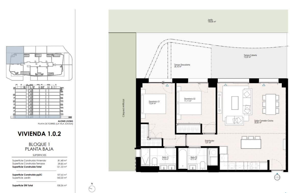 Ground floors te koop in La Villajoyosa / Vila Joiosa | 2 slaapkamers H423413