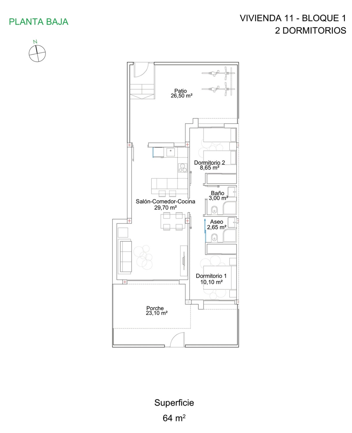 Ground floors te koop in Orihuela | 2 slaapkamers H66883