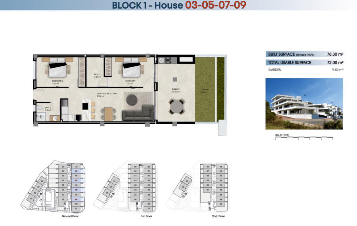 Ground floors te koop in The Marina | 3 slaapkamers H430507