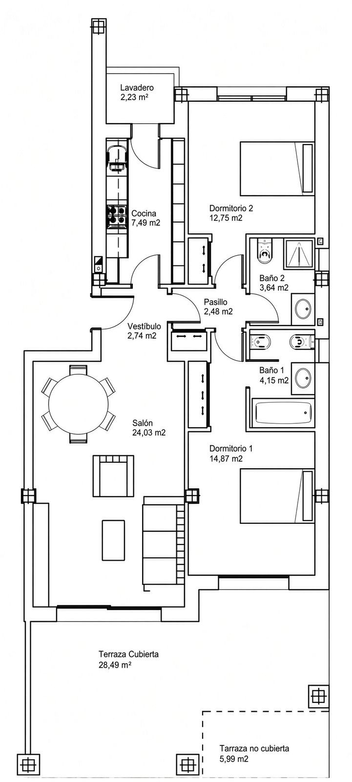 Huis te koop in Estepona | 2 slaapkamers H5459947