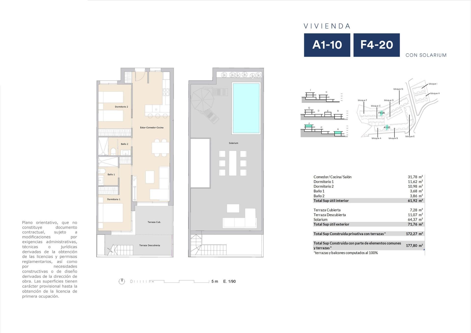 Penthouse te koop in Alfas del Pi | 2 slaapkamers H9903