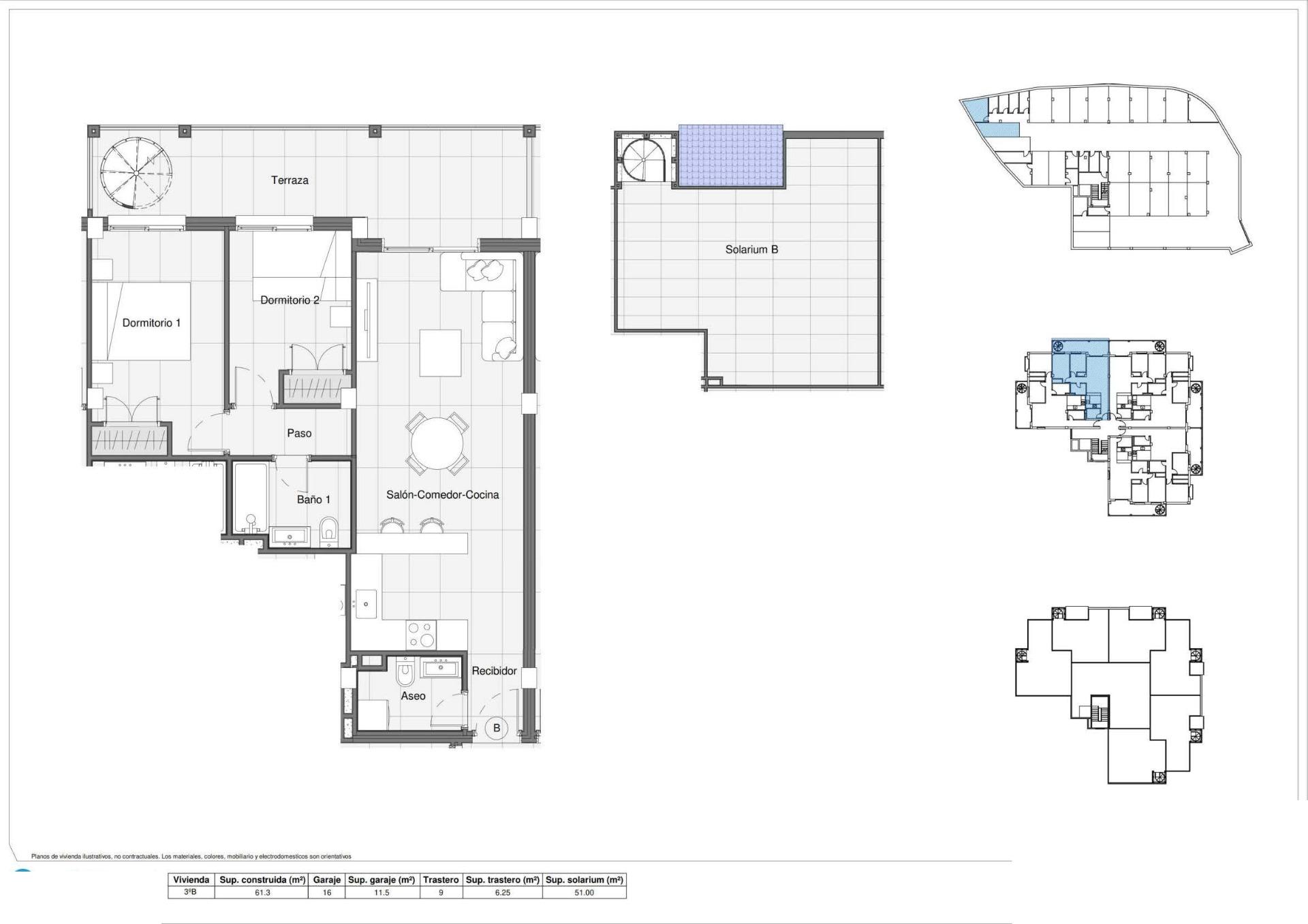 Penthouse te koop in Bigastro | 2 slaapkamers H9424