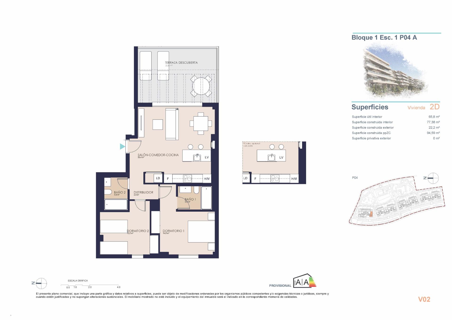 penthouse te koop in Denia | 2 slaapkamers H1058