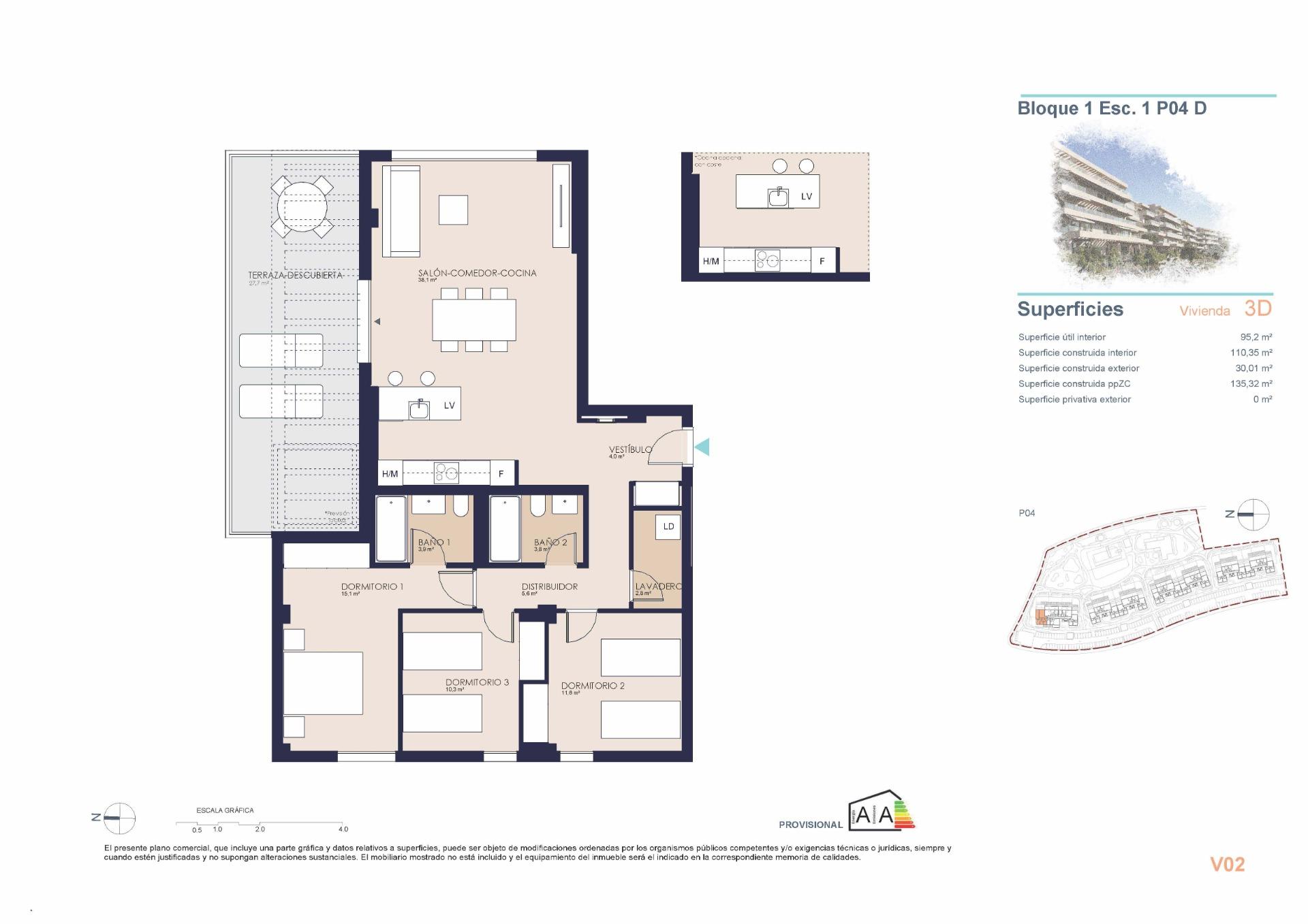 penthouse te koop in Denia | 3 slaapkamers H1059