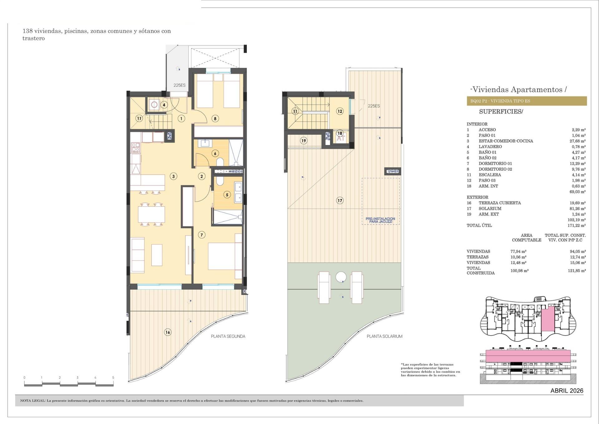 Penthouse te koop in Finestrat | 2 slaapkamers H1616