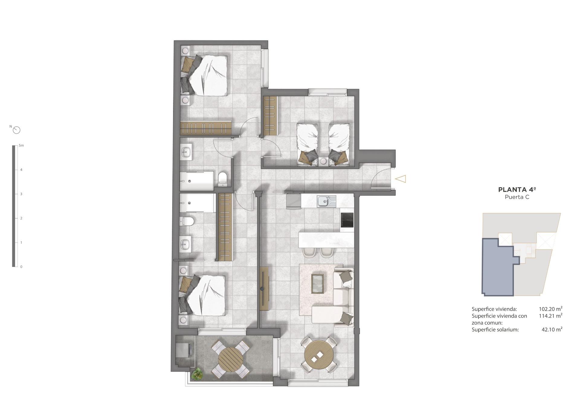 Penthouse te koop in Guardamar del Segura | 3 slaapkamers H7109