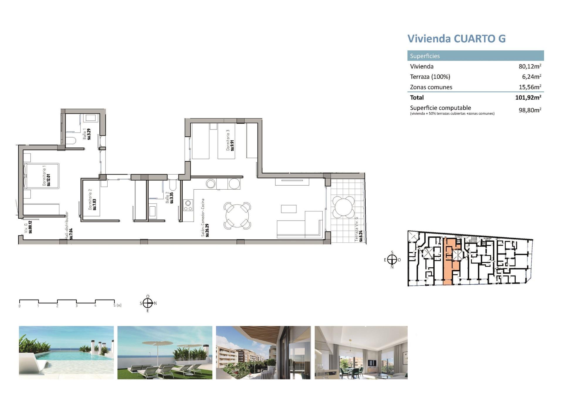 Penthouse te koop in Guardamar del Segura | 3 slaapkamers H8165