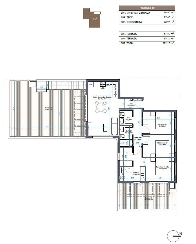 Penthouse te koop in Guardamar del Segura | 3 slaapkamers H9094