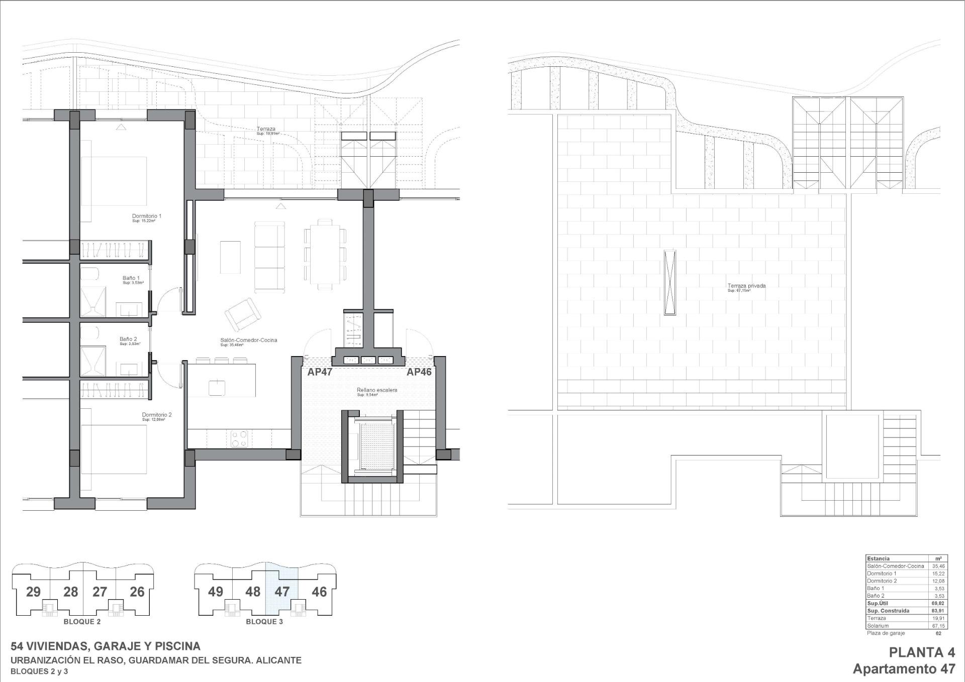 Penthouse te koop in Guardamar del Segura | 2 slaapkamers H9935