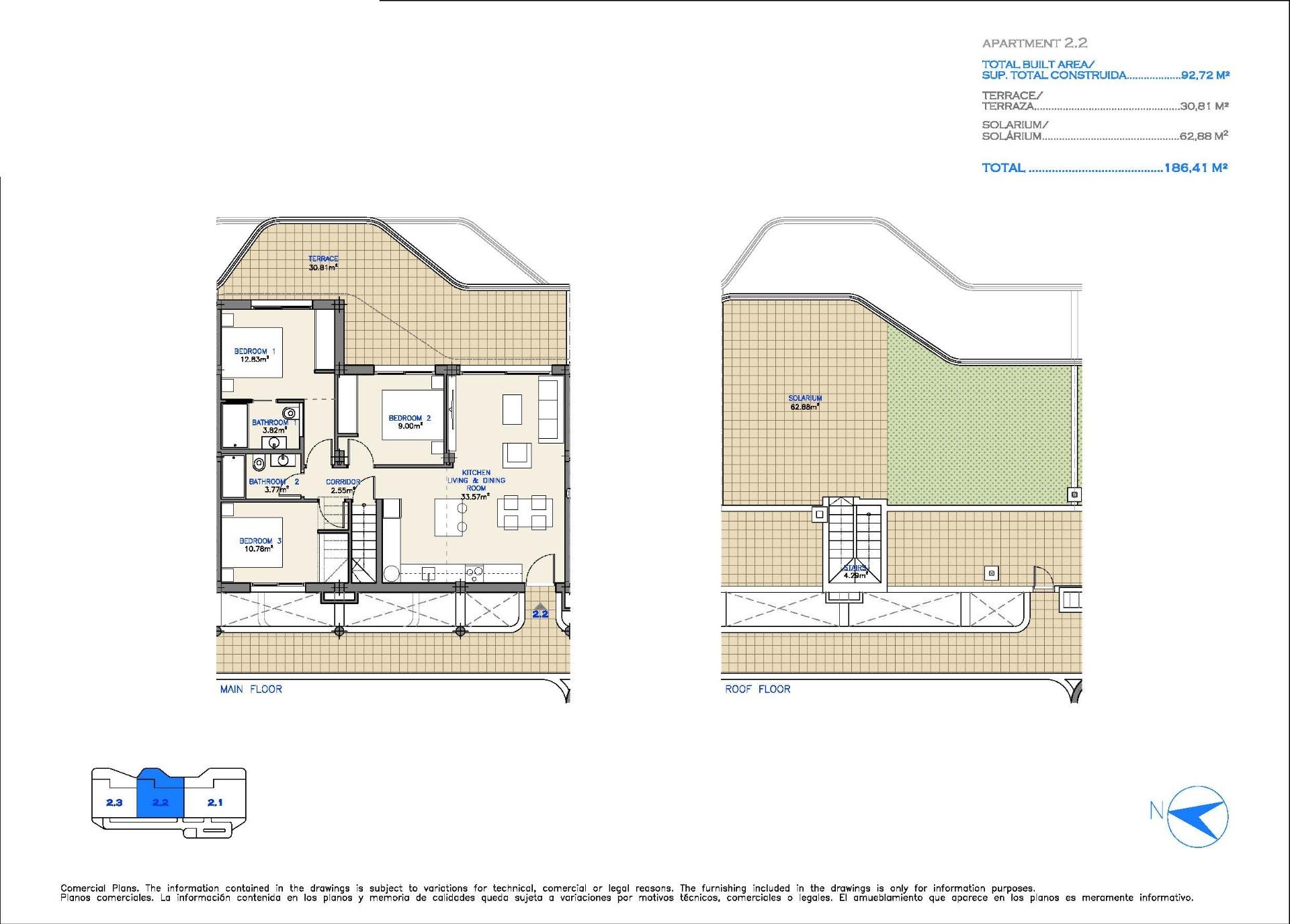 Penthouse te koop in Los Alcazares | 3 slaapkamers H9189