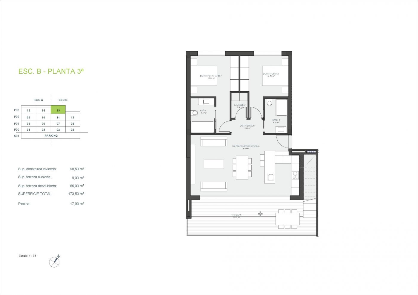 Penthouse te koop in Orihuela | 2 slaapkamers H6917