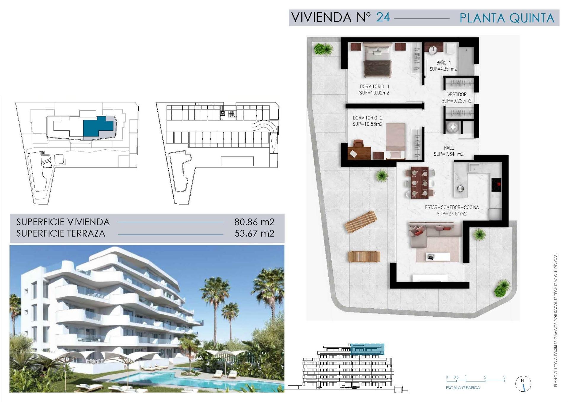 Penthouse te koop in Pilar de La Horadada | 2 slaapkamers H9123