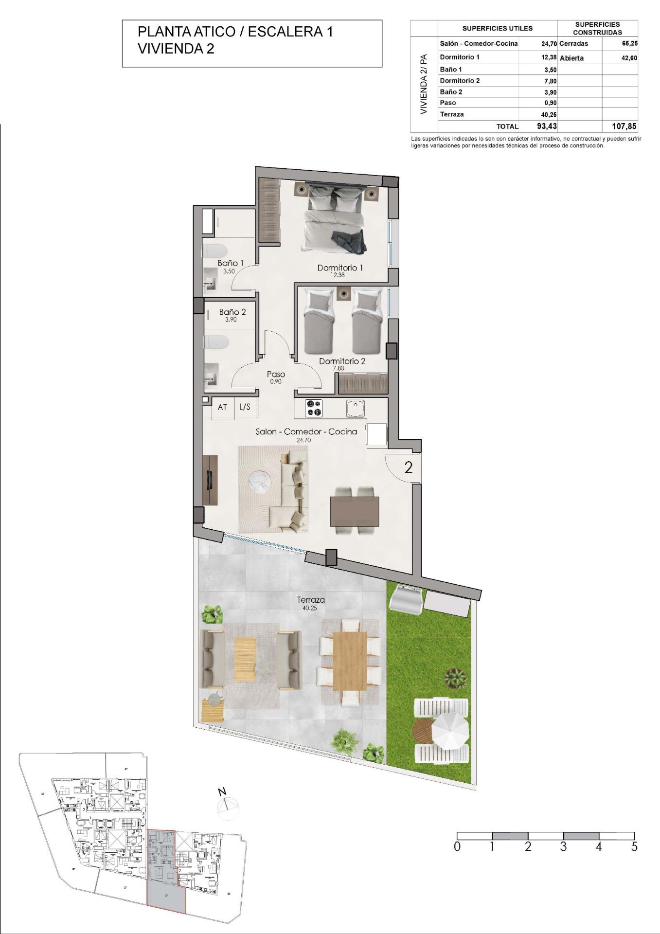 Penthouse te koop in Santa Pola | 2 slaapkamers H10049