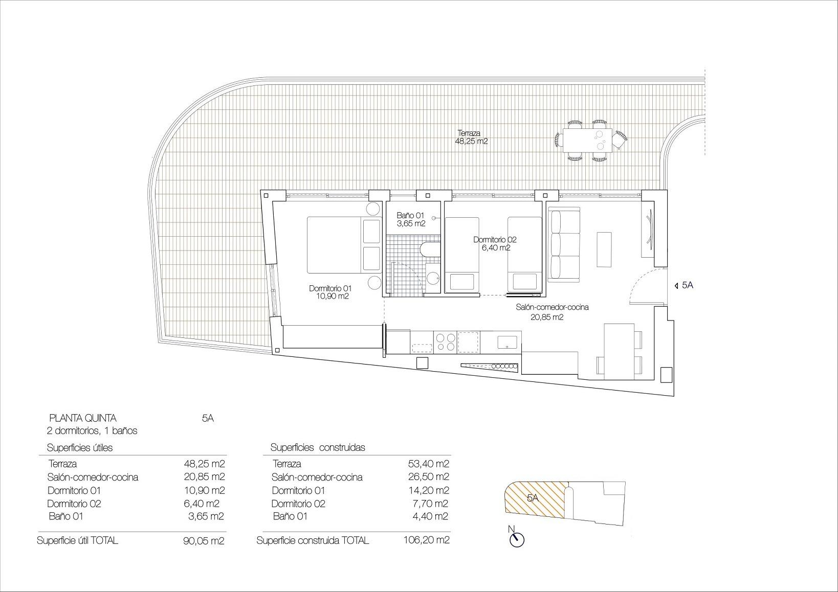 Penthouse te koop in Torrevieja | 2 slaapkamers H7194