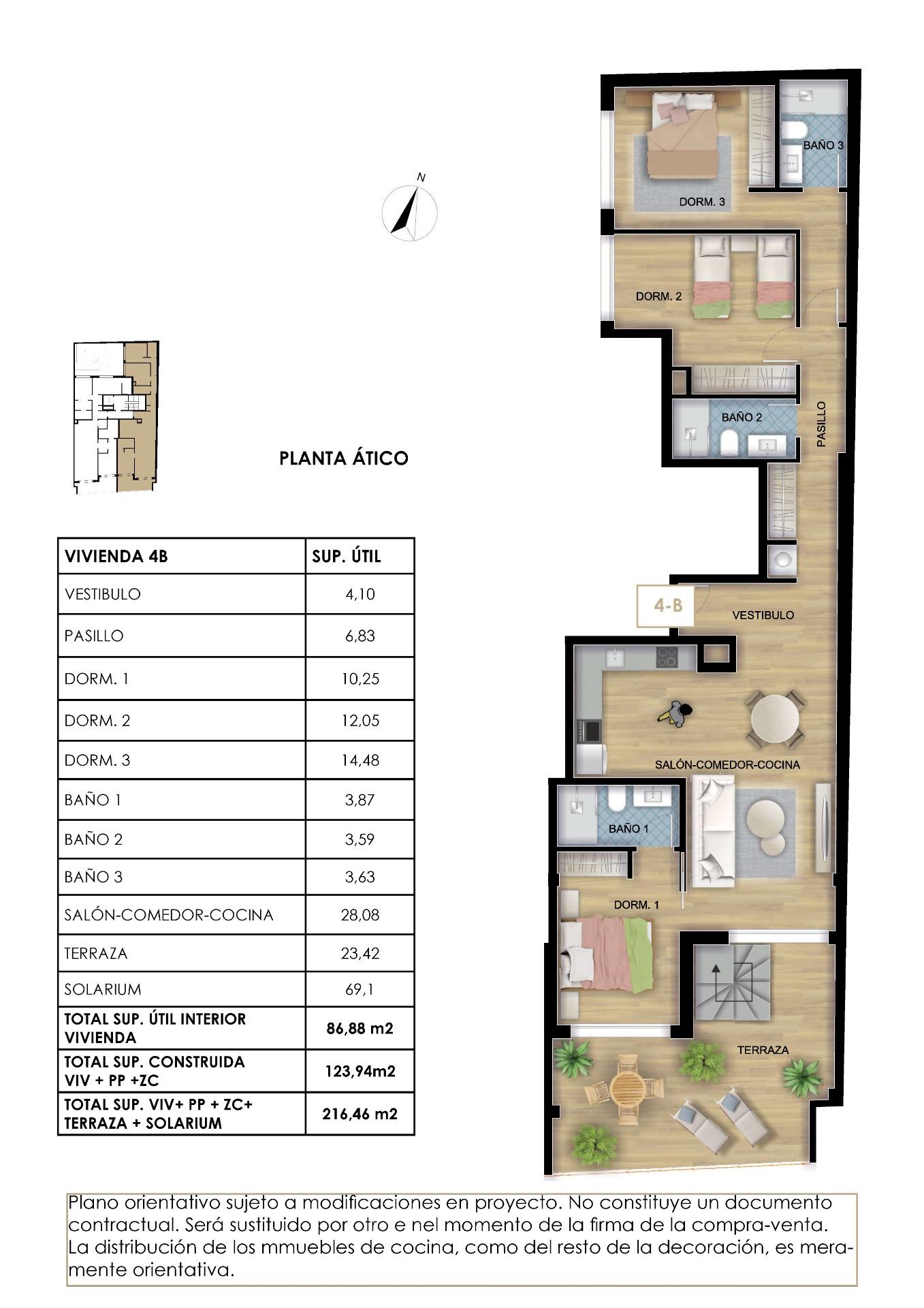 Penthouse te koop in Torrevieja | 3 slaapkamers H8249
