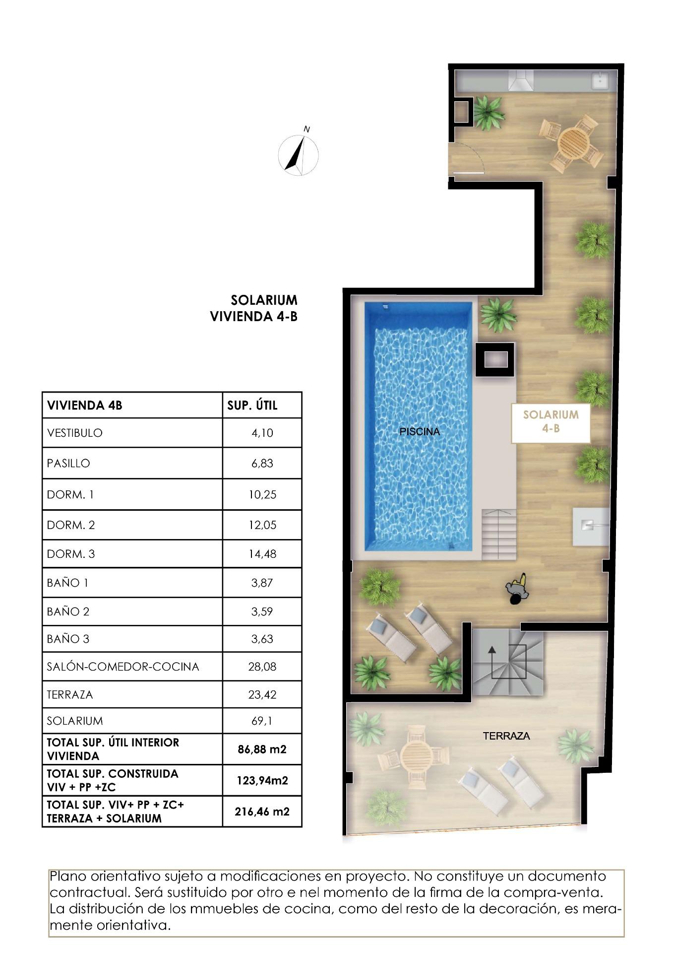 Penthouse te koop in Torrevieja | 3 slaapkamers H8249