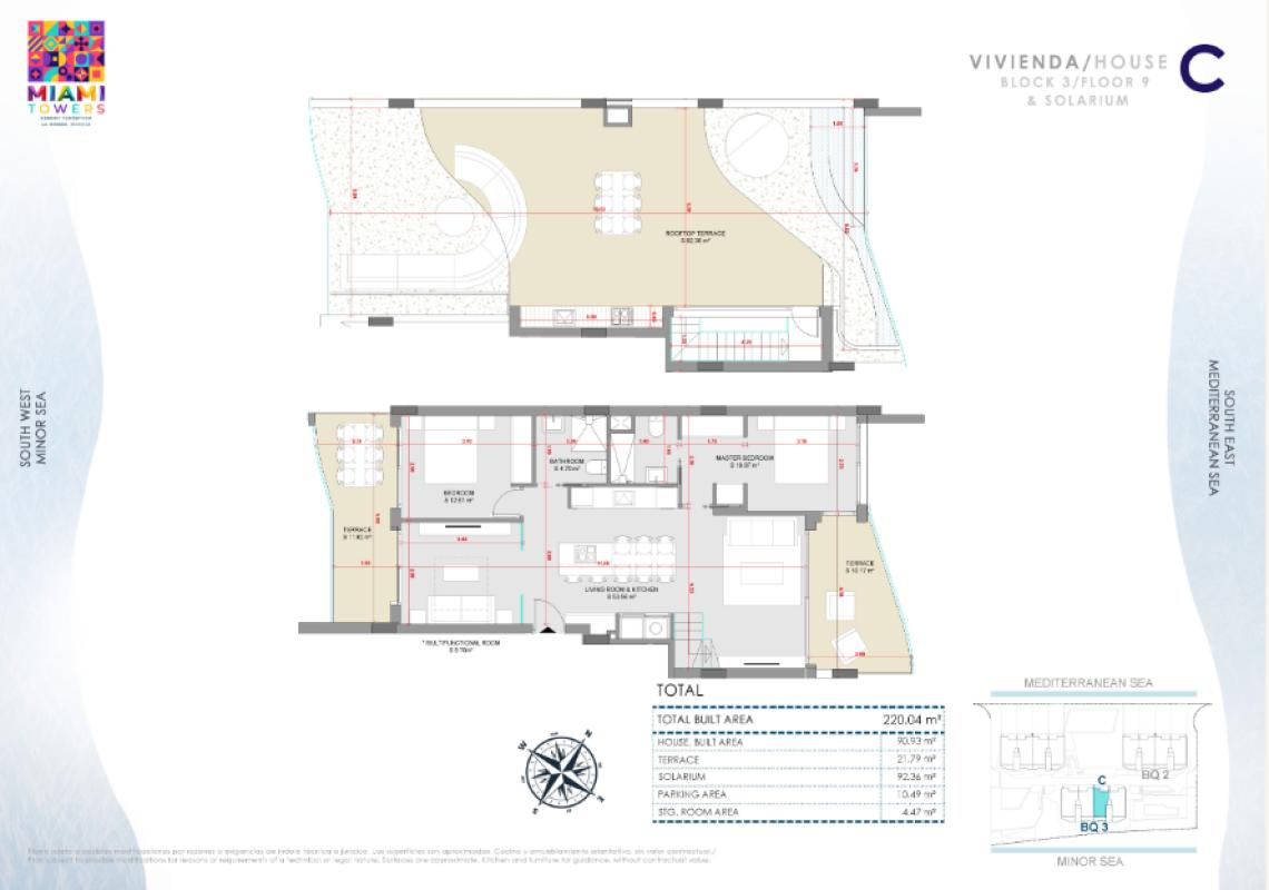 Penthouses te koop in La Manga del Mar Menor | 2 slaapkamers H376060