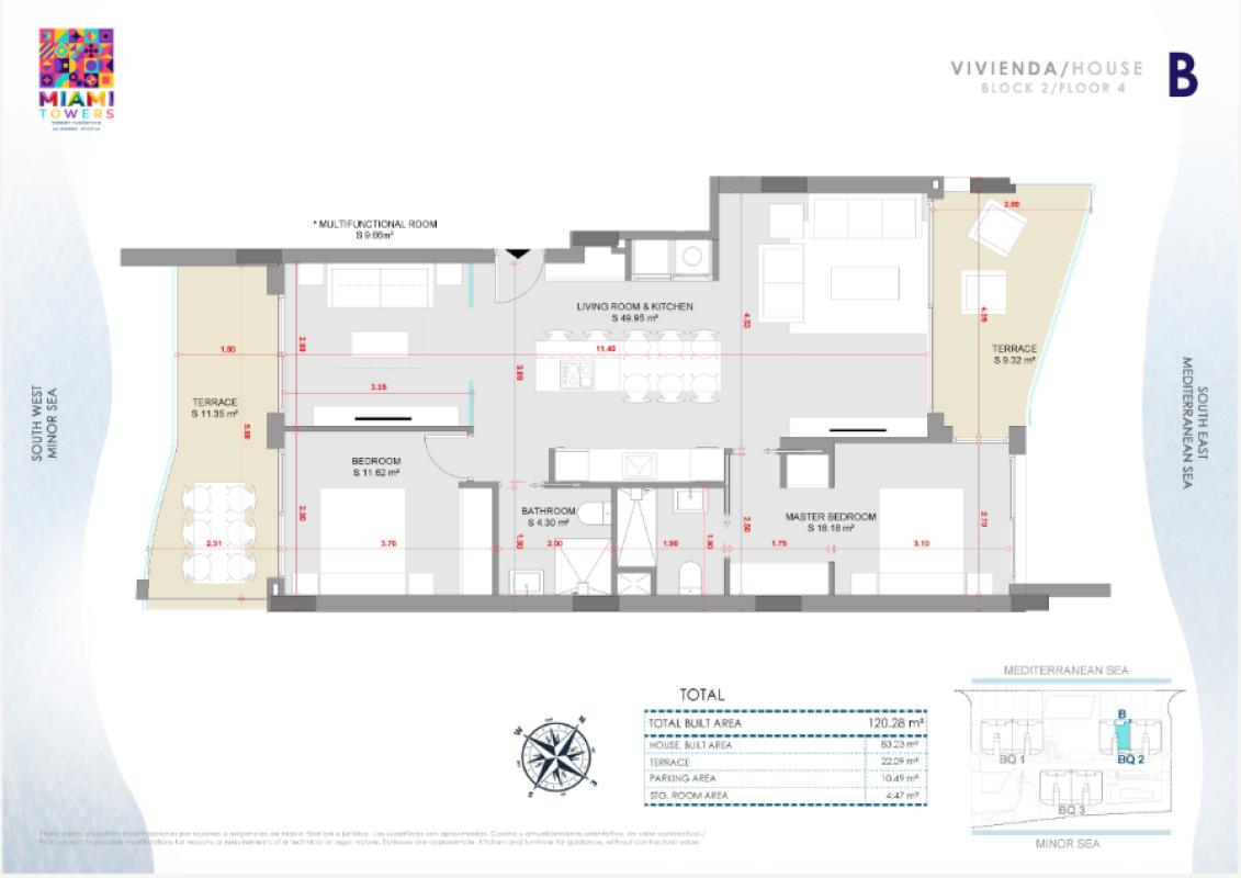 Penthouses te koop in La Manga del Mar Menor | 2 slaapkamers H376060