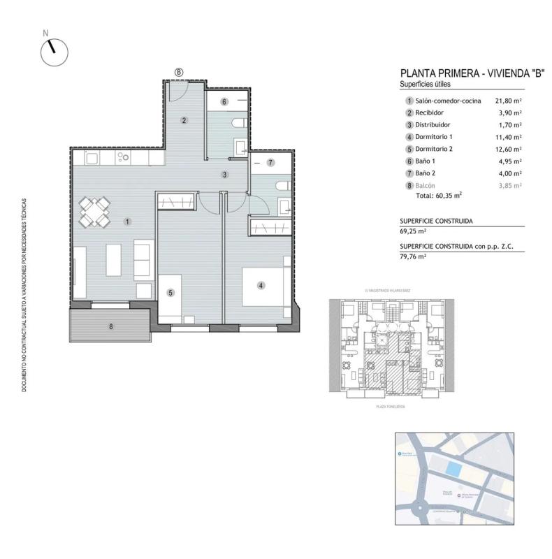 apartment te koop in Mazarrón | 2 slaapkamers H460031