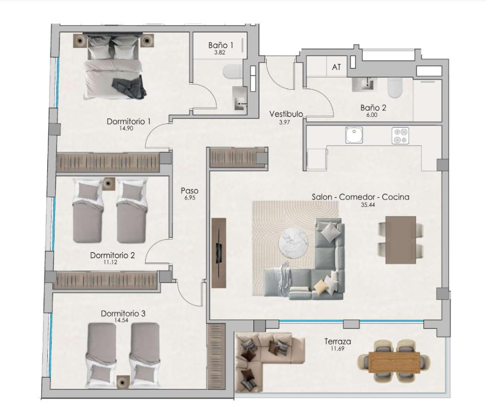 Penthouses te koop in Santa Pola | 3 slaapkamers H396130