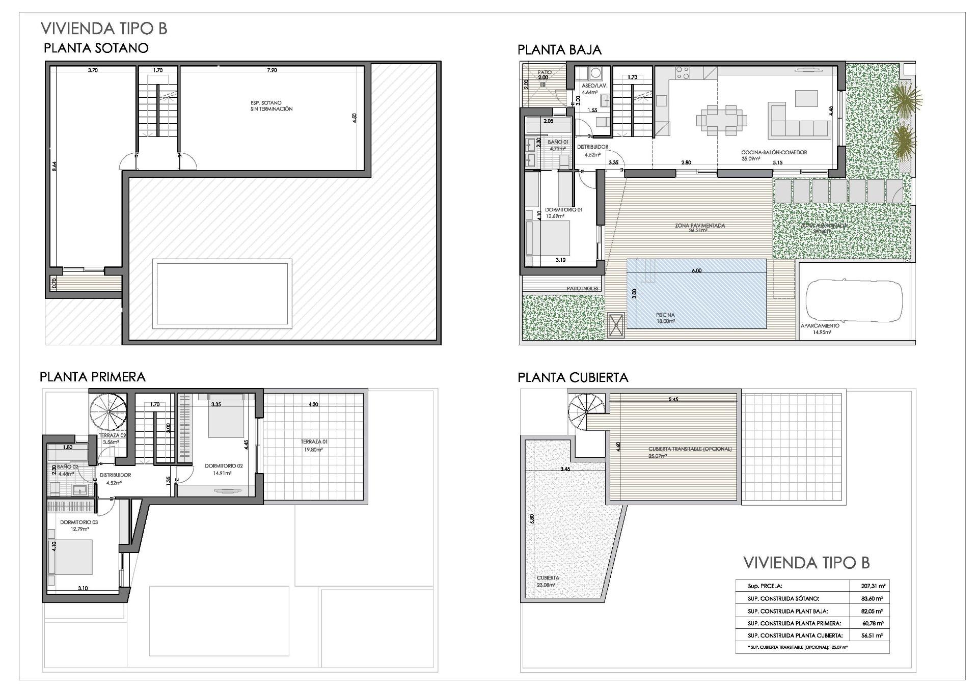 Quad House te koop in Bigastro | 3 slaapkamers H9790