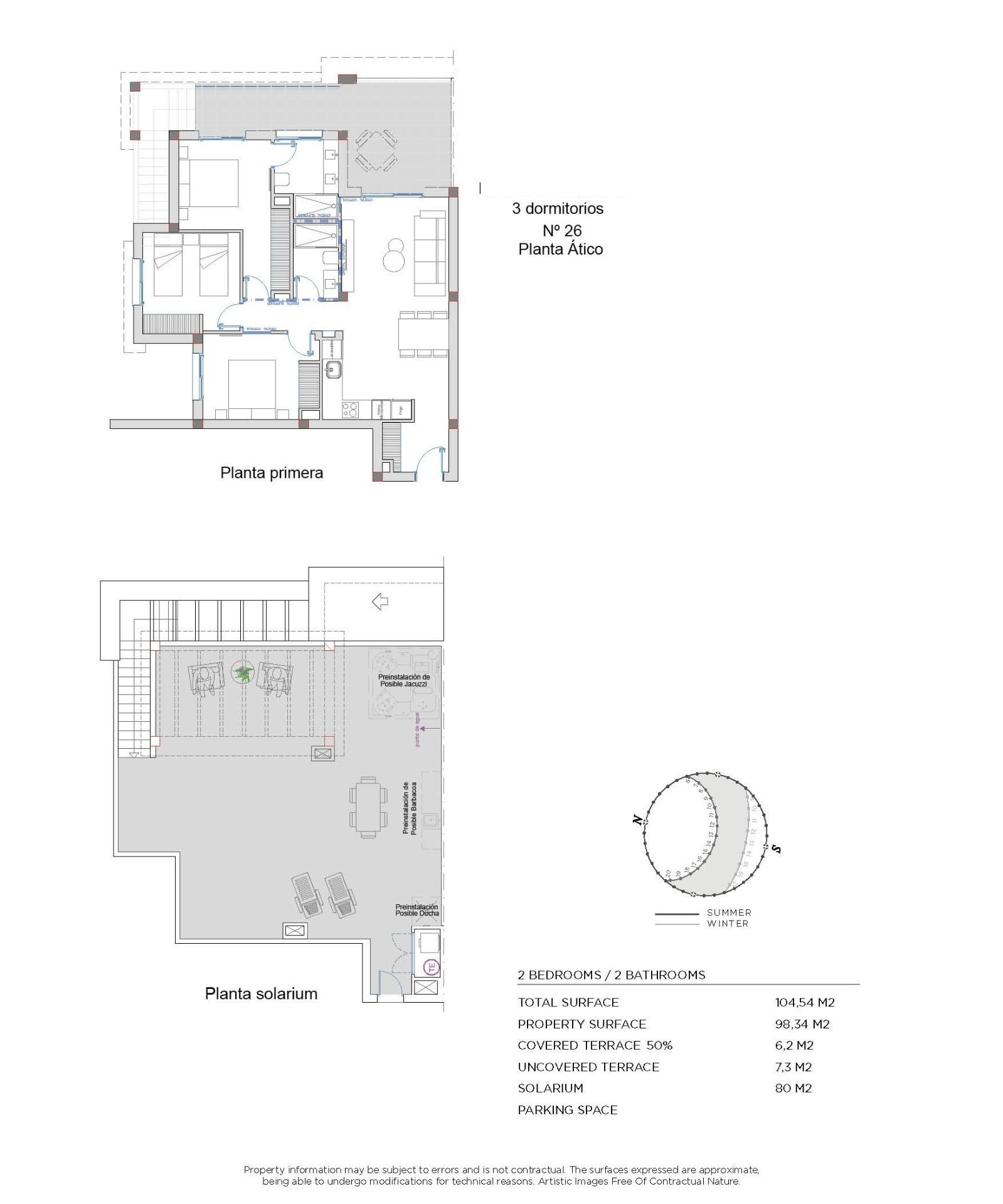 Top Floor Bungalow te koop in Rojales | 3 slaapkamers H1442