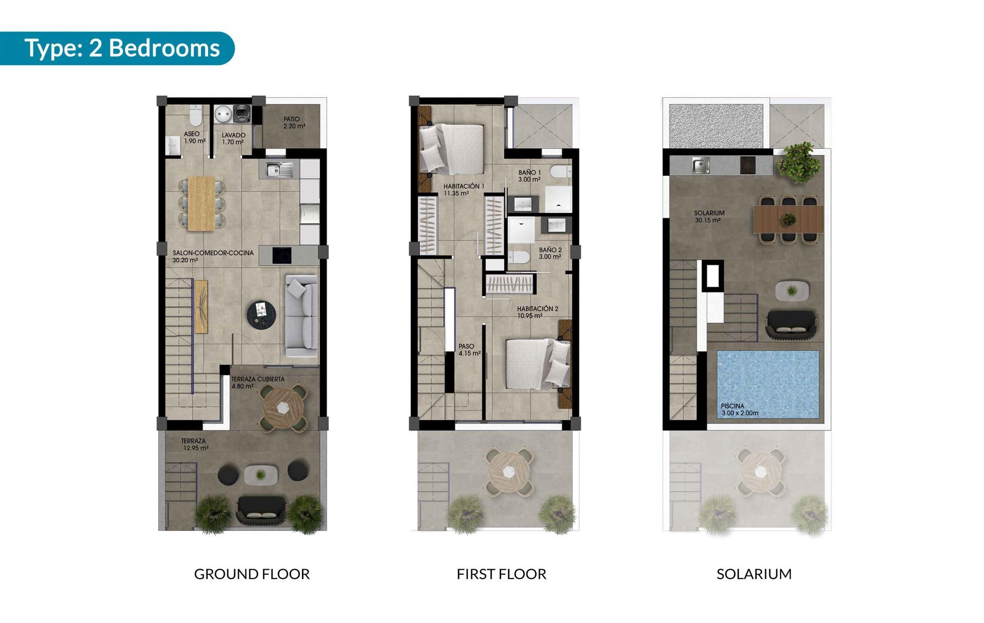 Town House te koop in Dolores | 2 slaapkamers H8662