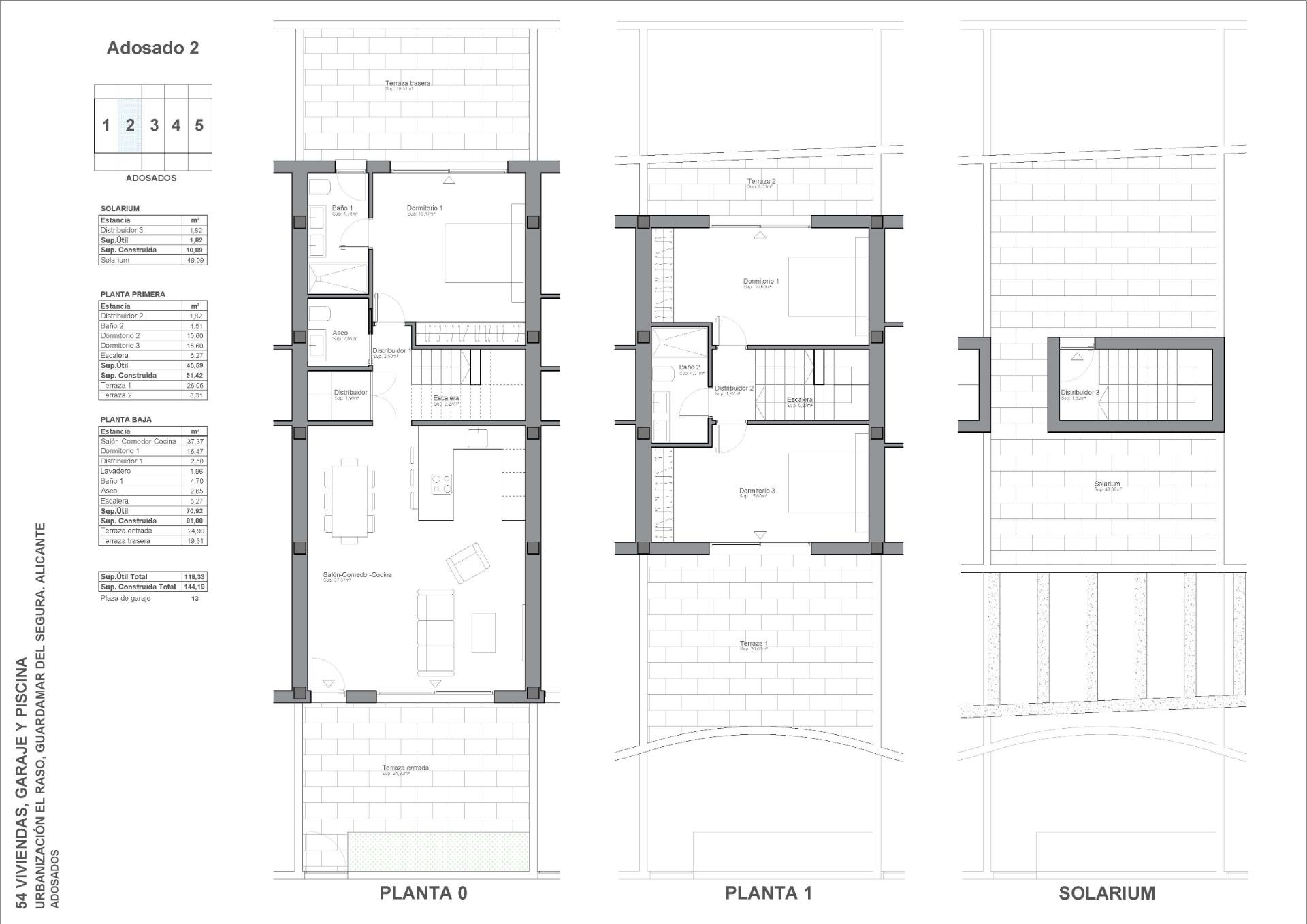 Town House te koop in Guardamar del Segura | 3 slaapkamers H9936