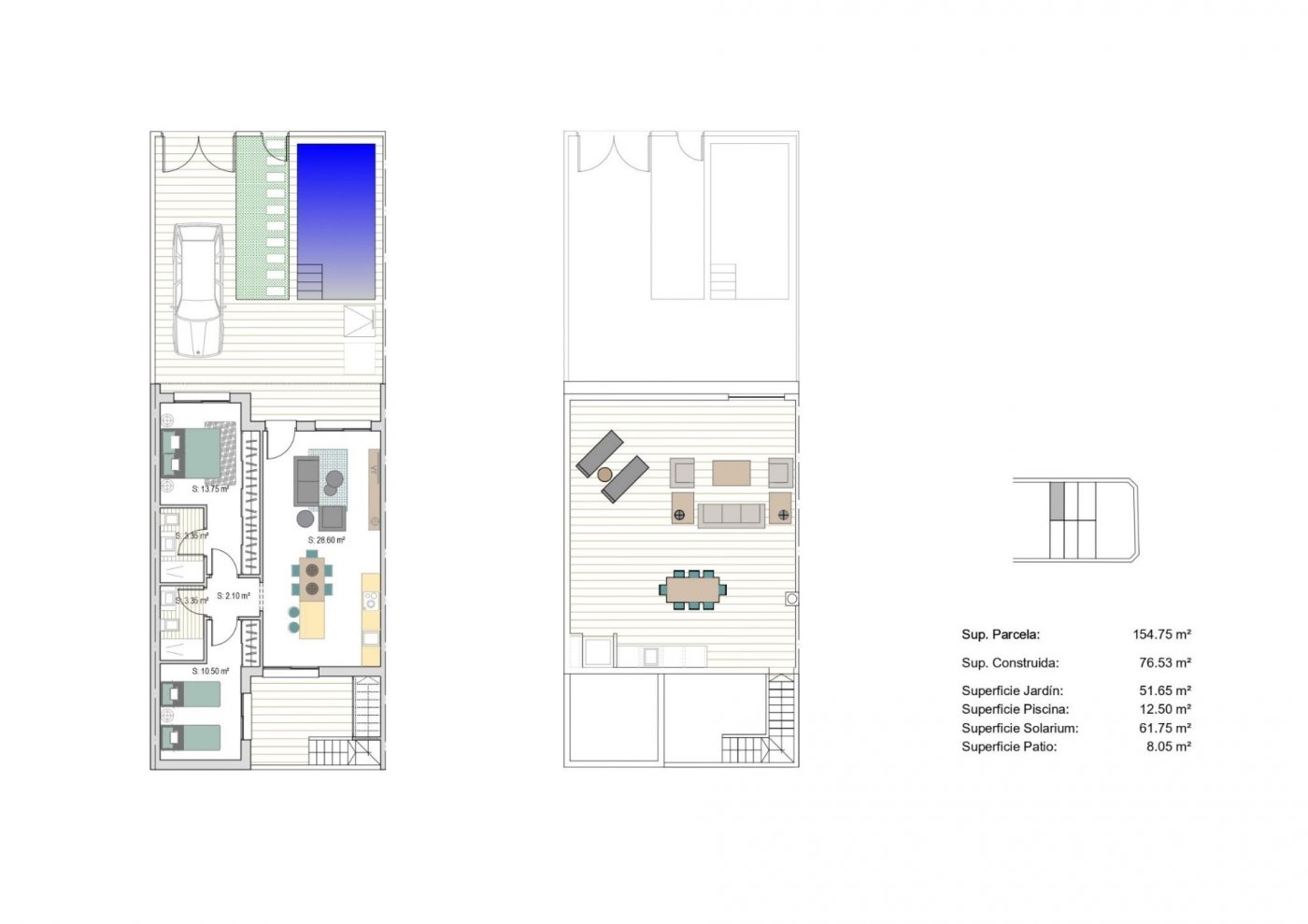 Town House te koop in San Javier | 2 slaapkamers H8694
