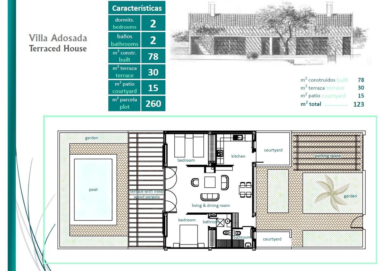 Town House for sale in Sucina | 2 bedrooms H8811