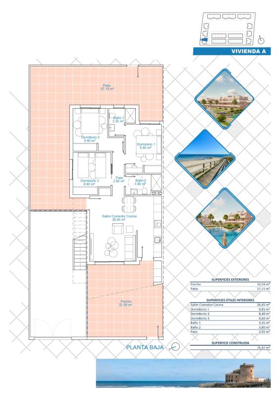 townhouse te koop in Pilar de la Horadada | 3 slaapkamers H365192