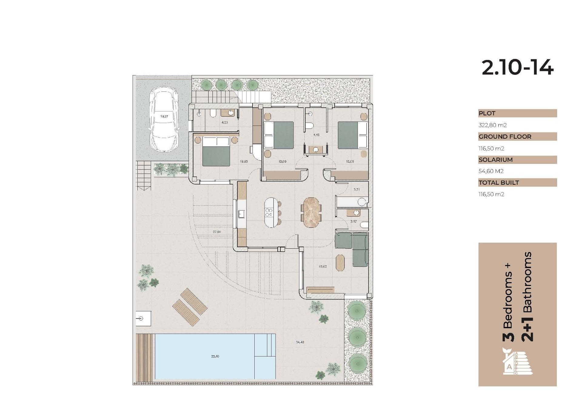 Villa te koop in Algorfa | 3 slaapkamers H9997