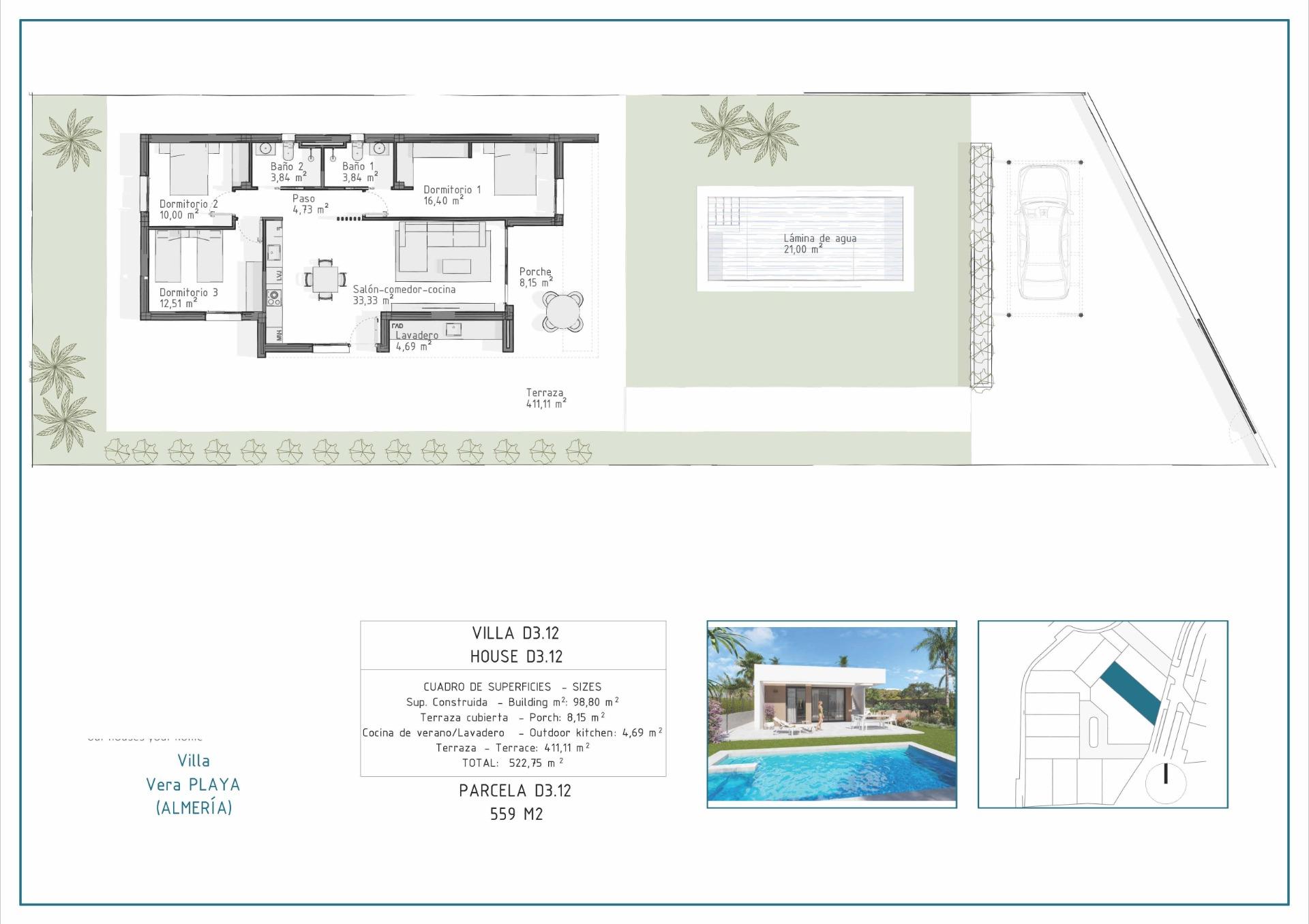 Villa te koop in Vera | 3 slaapkamers H9196