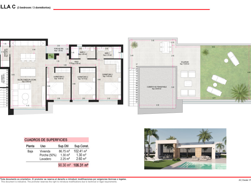 villa te koop in Alhama de Murcia | 3 slaapkamers H332607
