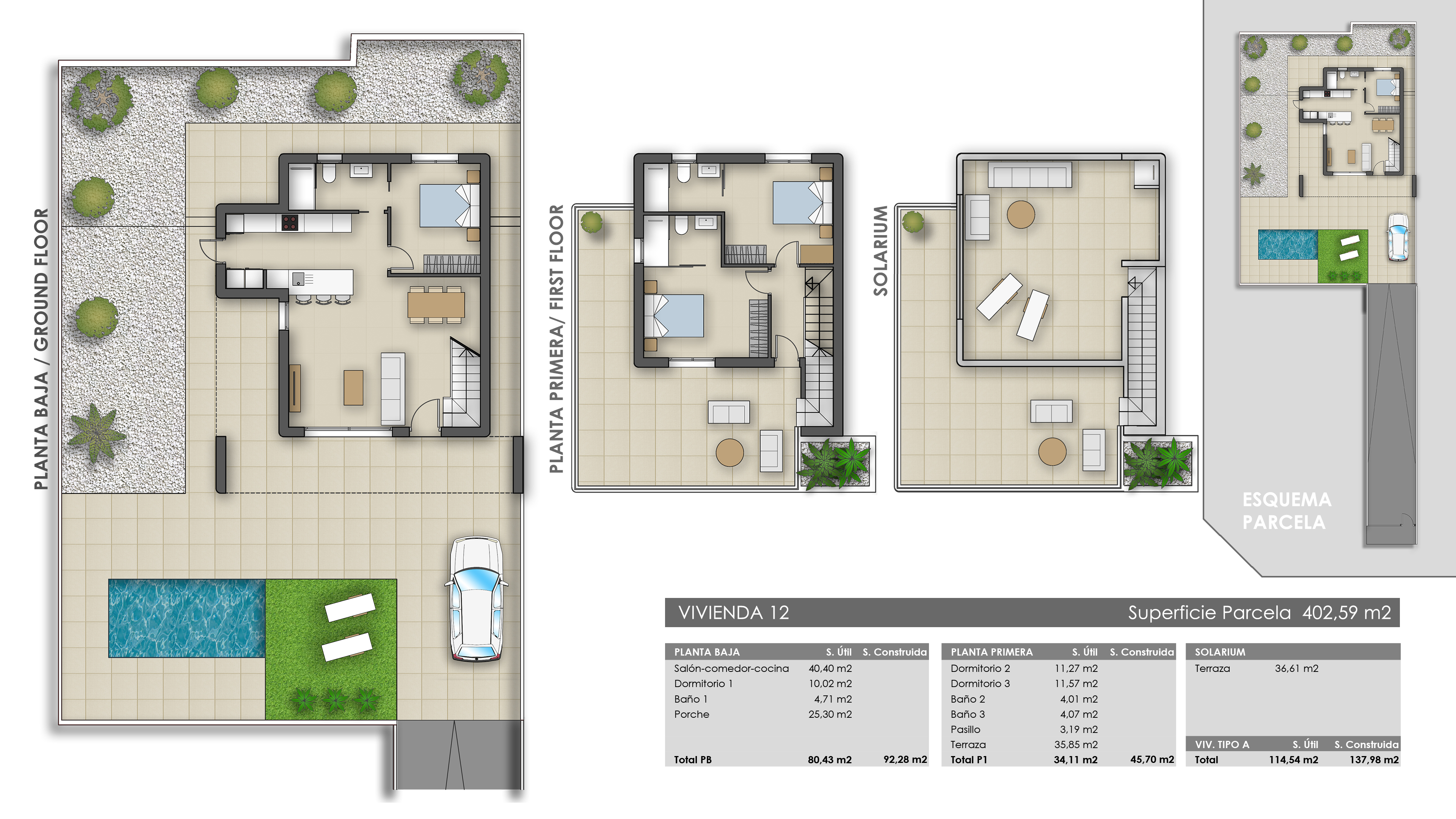 Villas te koop in Pilar de la Horadada | 3 slaapkamers H57922